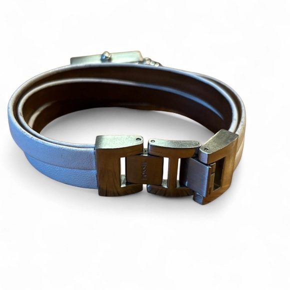 Fossil Women's Watch Delaney Leather Wrap White UNTESTED - Picture 3 of 5